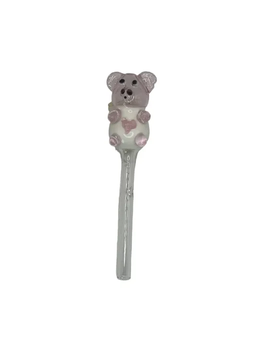 PITEIRA DE VIDRO URSO ROSA